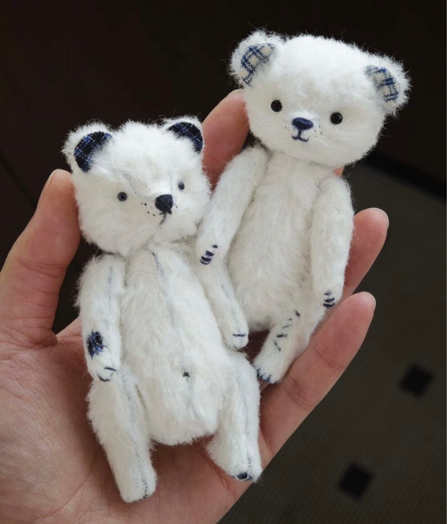 白熊弟くん アーティストベア テディベア ミニチュア 海外作家様 ハンドメイド