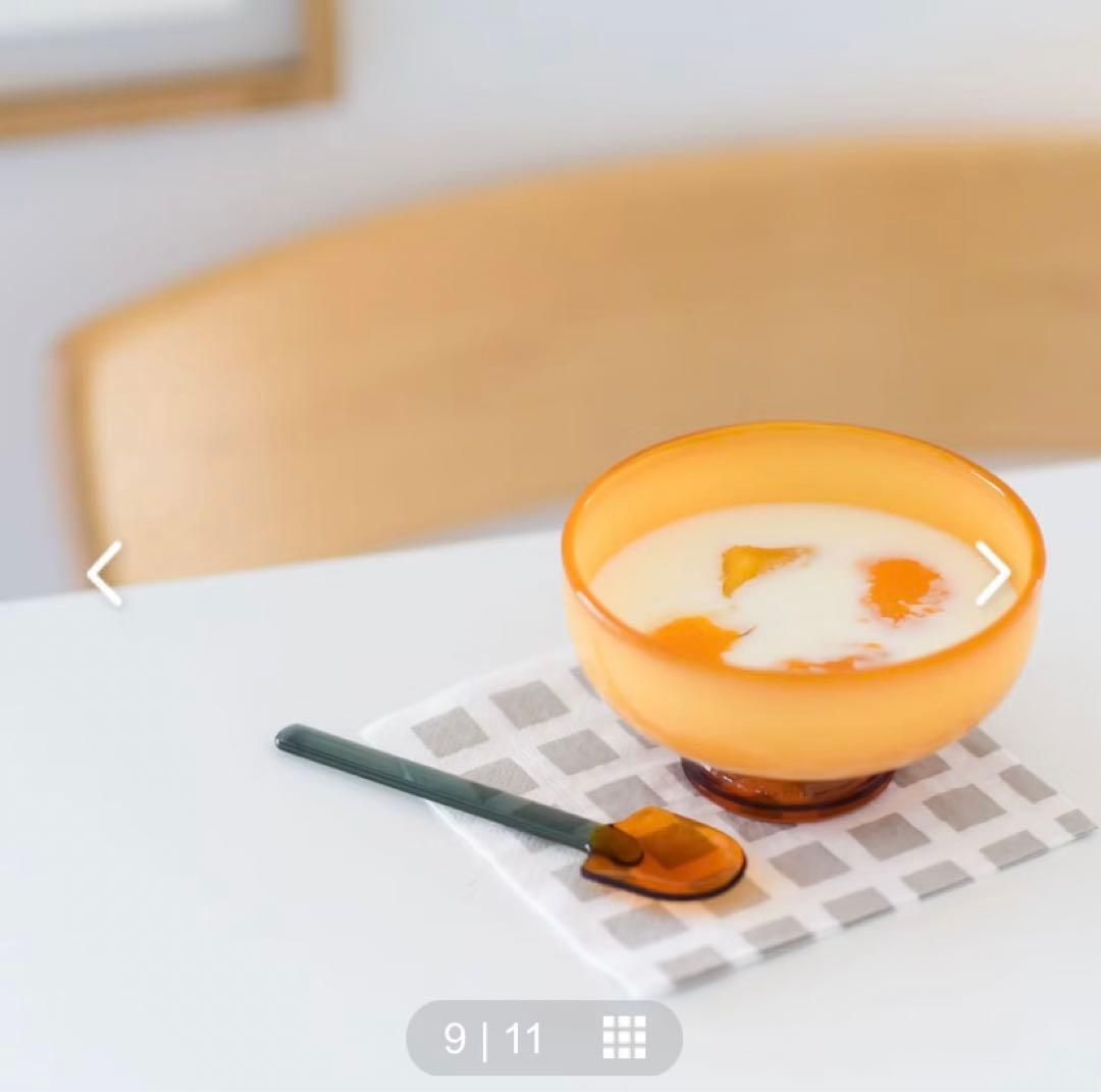 【新品未使用】amabro ガラスのミニボウル＆スプーン4セット