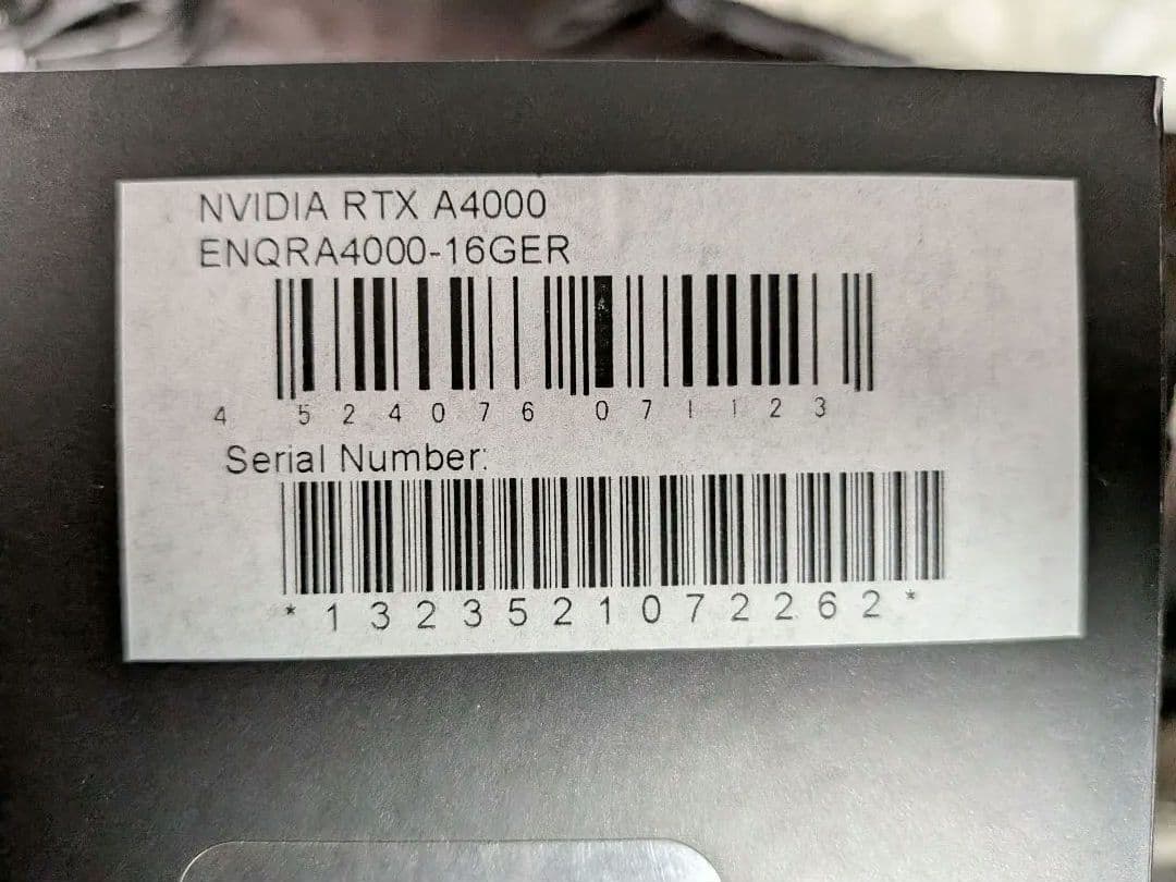 NVIDIA A4000 グラフィックボード