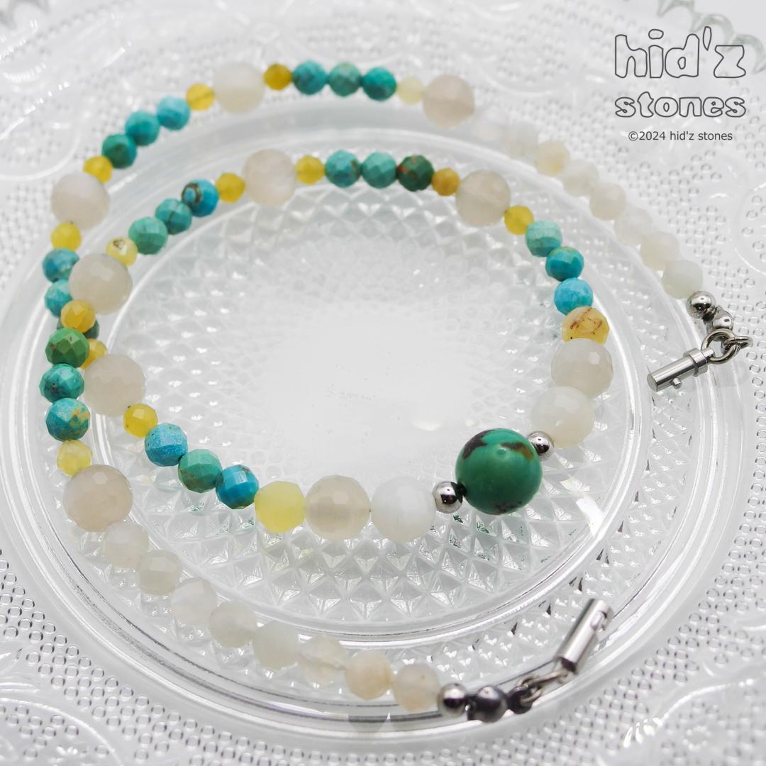 ◆一点もの天然石ネックレス:BySC-013