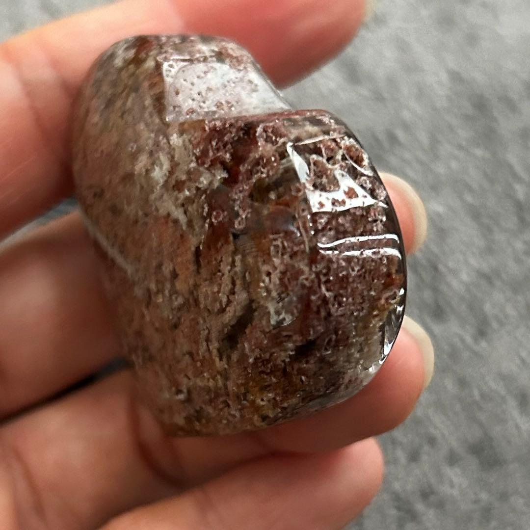 ⭐︎天然石　高品質　ガーデンクォーツ　赤ピンク系　ハート