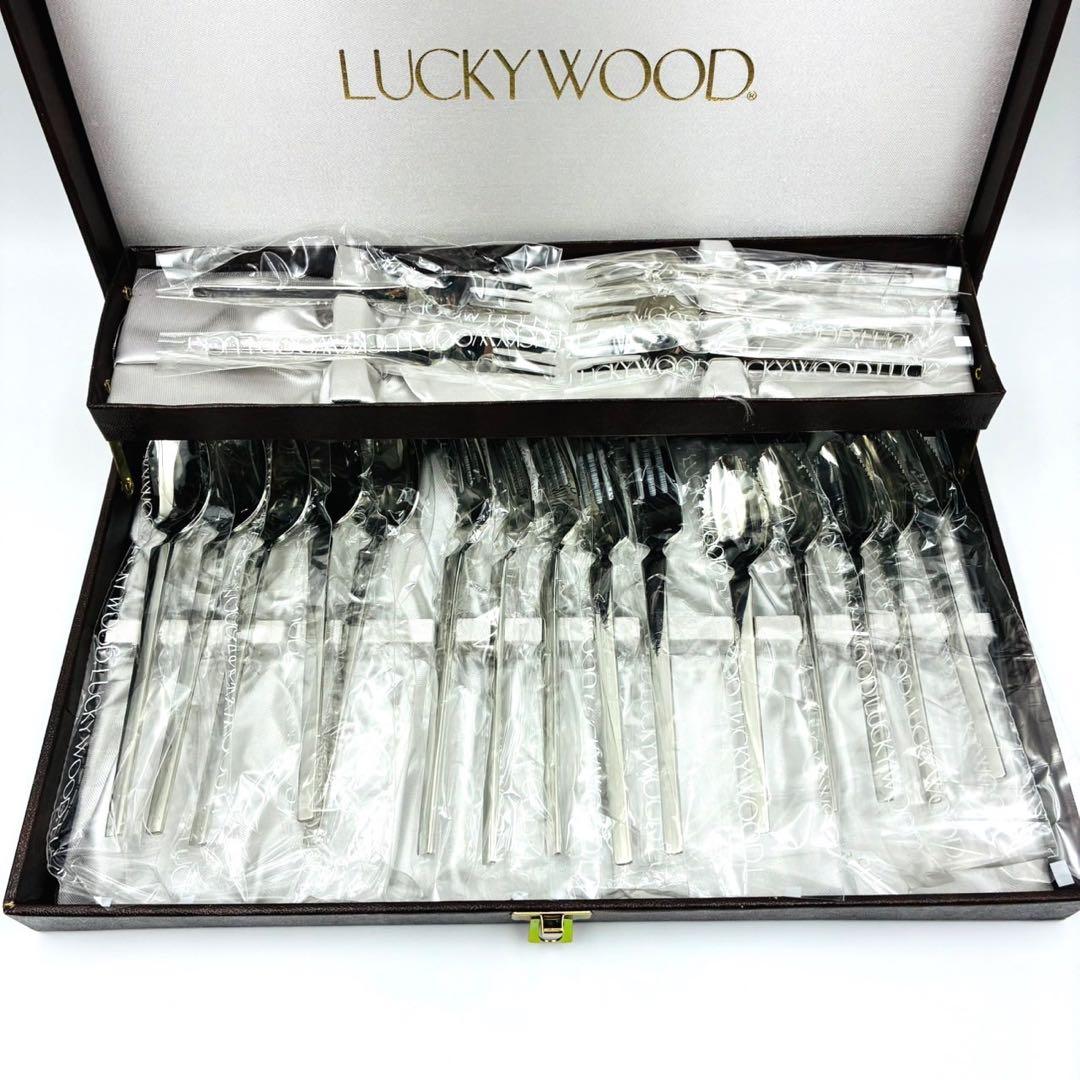 未使用品 LUCKY WOOD ラッキーウッド カトラリー20本セット 箱付