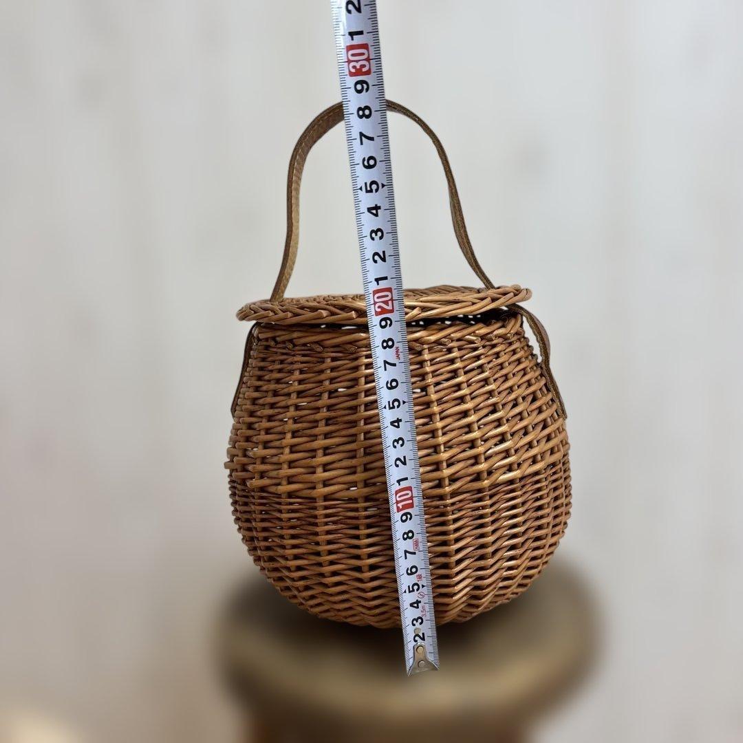 rosa mosa籐製丸型バスケット 蓋付き