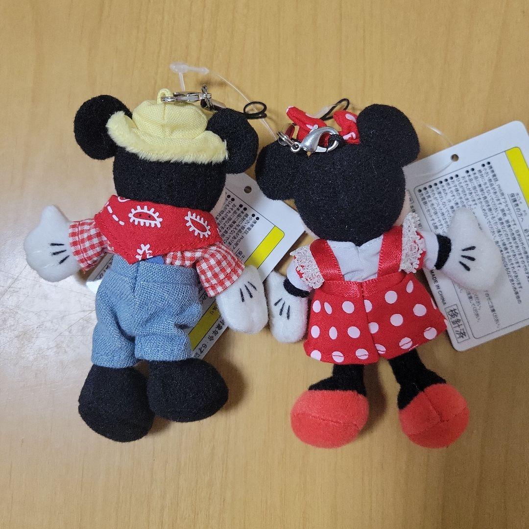 新品　ぬいぐるみストラップ　ミッキー　ミニー　ウエスタン　ディズニーランド