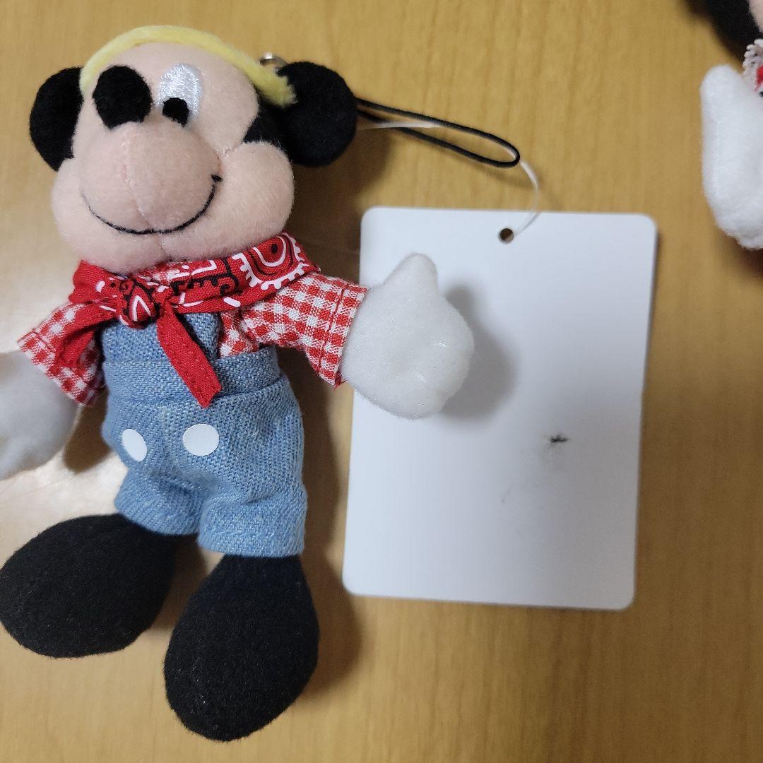 新品　ぬいぐるみストラップ　ミッキー　ミニー　ウエスタン　ディズニーランド
