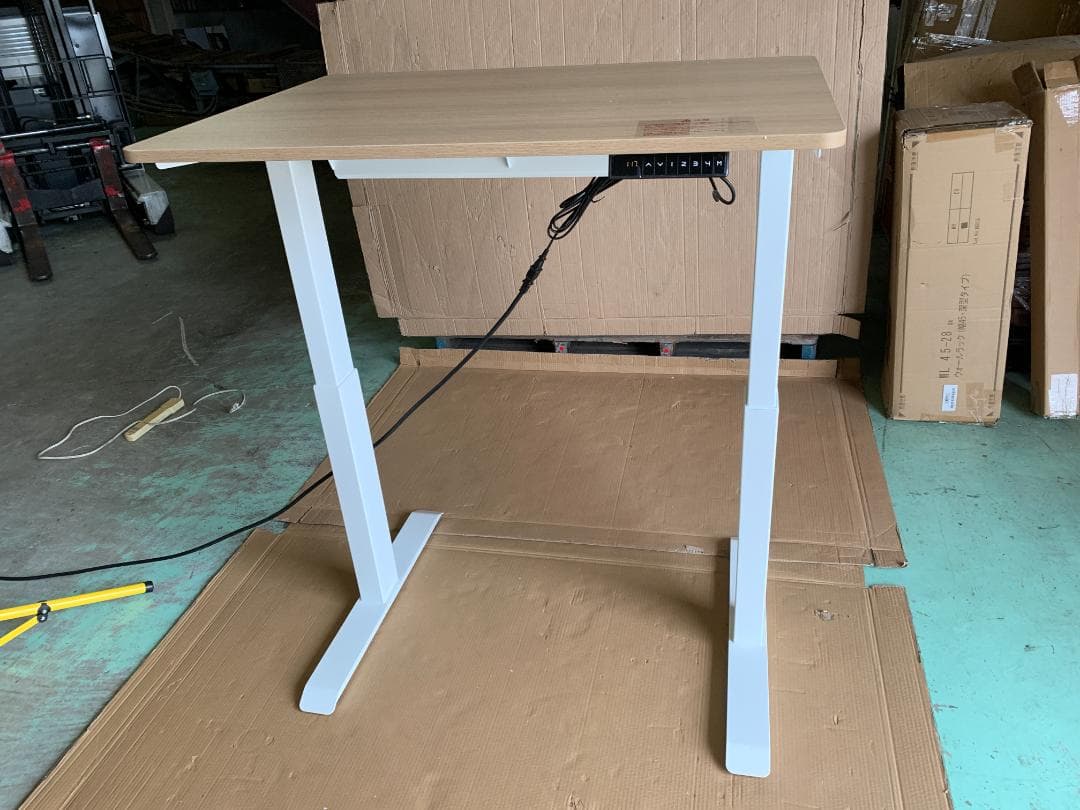 電動式昇降デスク ウッドナチュラルELD-FS(MWH)/T1000(WN)