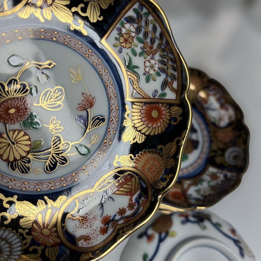 【未使用】有田焼 其泉窯 琳派古伊万里様式 小皿 5枚セット 賞美堂本店 揃い