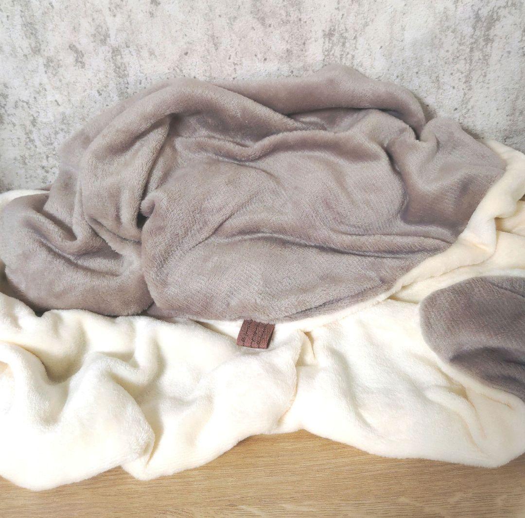 専用♥みかん❤暖か☆Wボア♥特大ブランケット♥みるくグレージュ