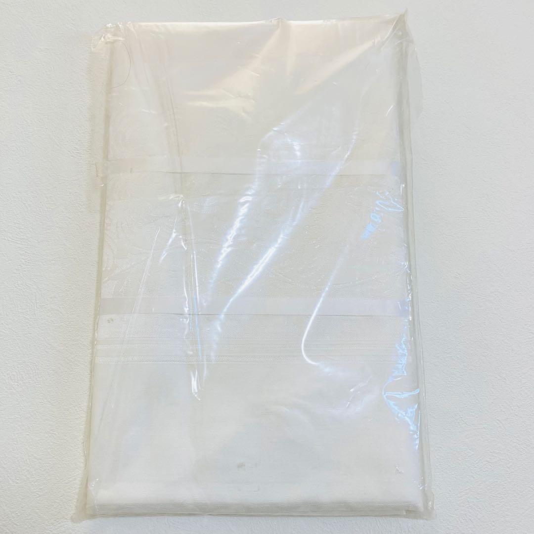ダマスク テーブルクロス ホワイト 大判 希少品