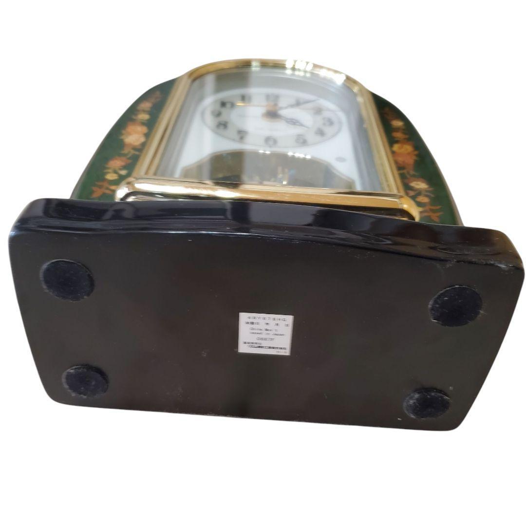 電波置時計 RHYTHM 4RY678HG スワロフスキー付き