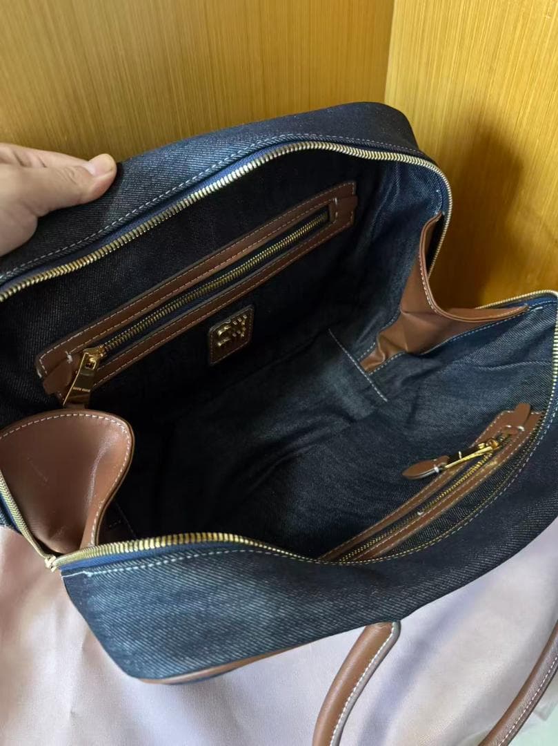 即日発送します 美品 デニム ハンドバッグ