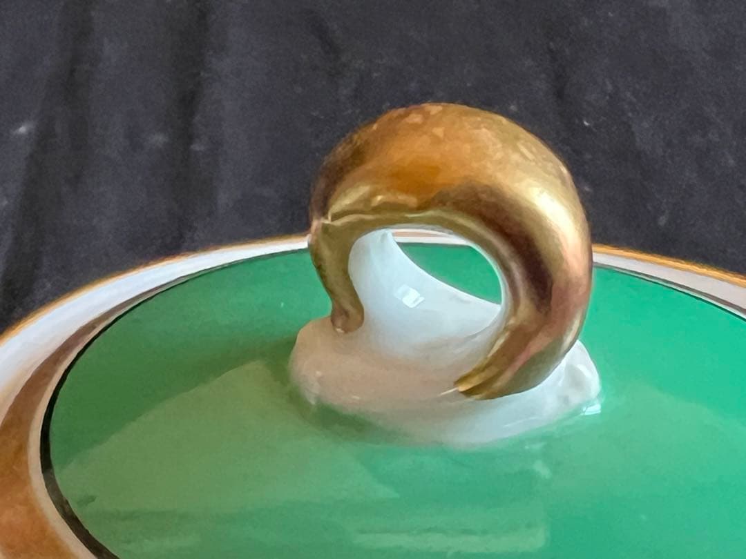 リチャードジノリ　インペログリーン　シュガーポット（Ｌ）