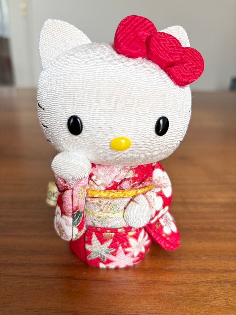 【新品】招き猫　ハローキティ　キティーちゃん　コラボ人形　柿沼東光　日本製