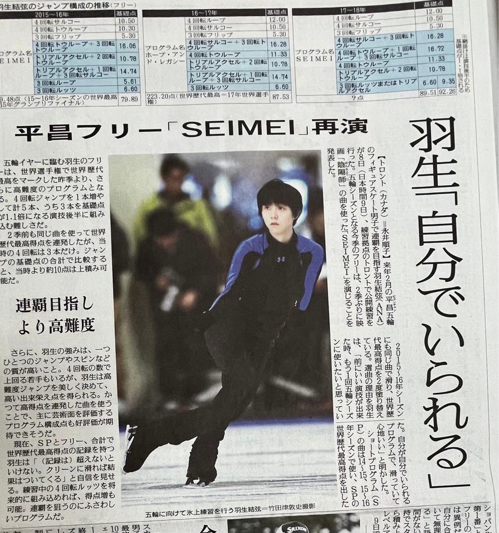 羽生結弦　レア　新聞記事　まとめ売り