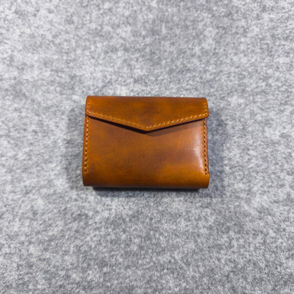 ３つ折り財布　ハンドメイド　レザー　クラフト