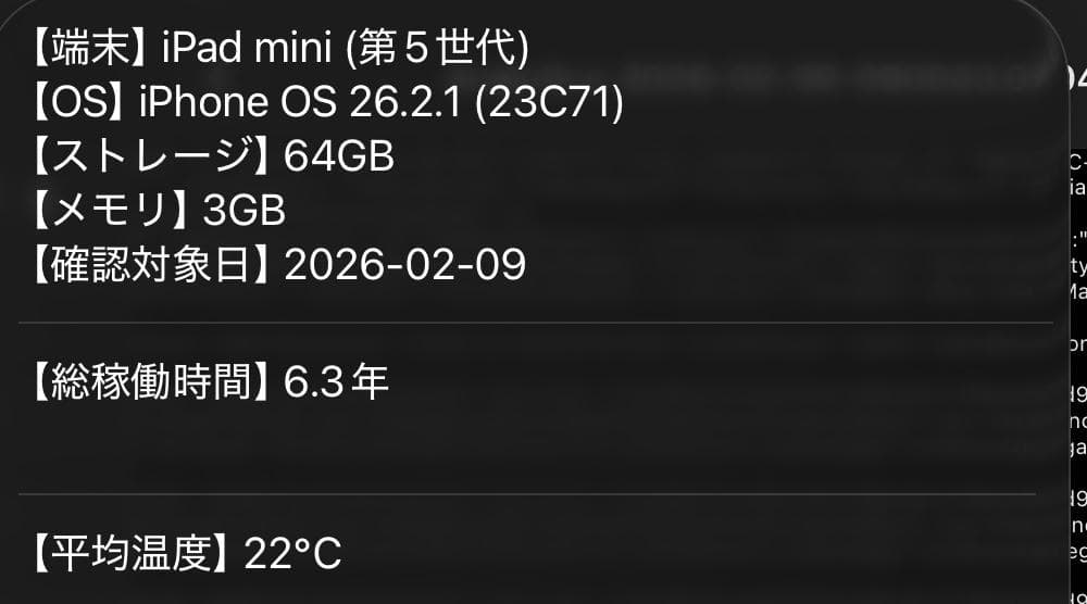 iPad mini 第5世代(Wi-Fi) 64GB本体
