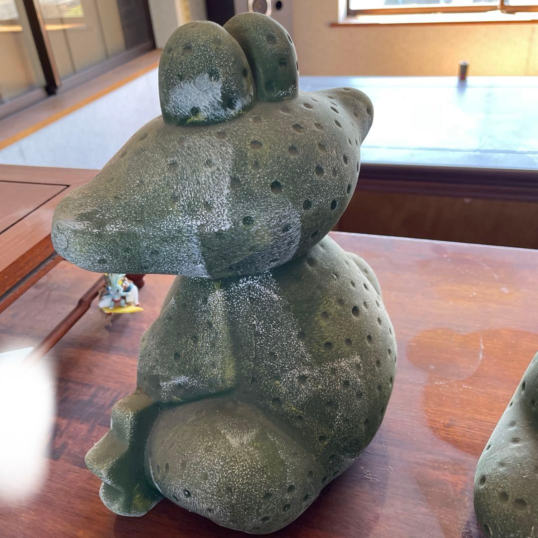 カエル【大】 の　置物　陶器