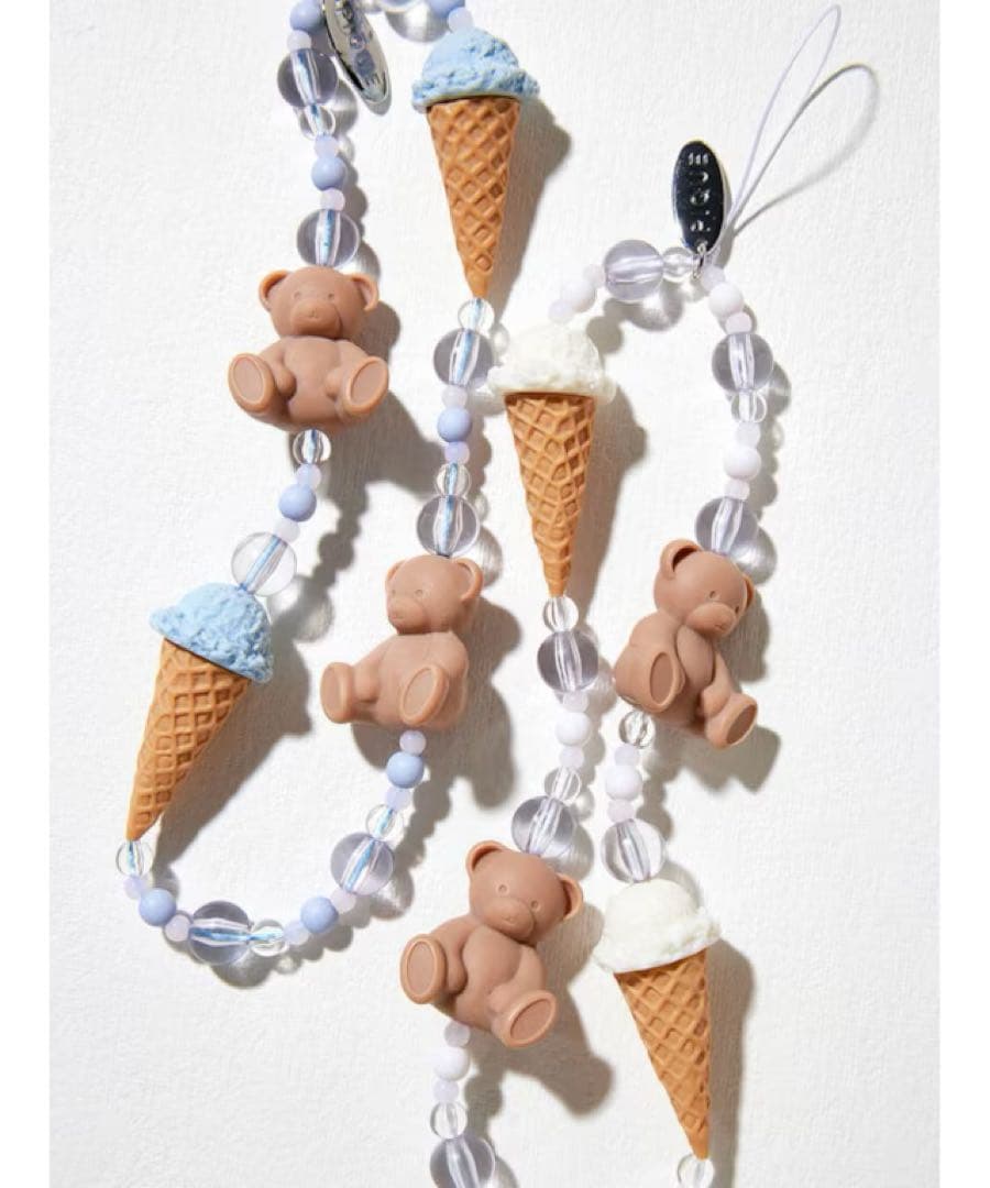 【完売品】gelato pique ベア＆アイス ストラップ　オフホワイト
