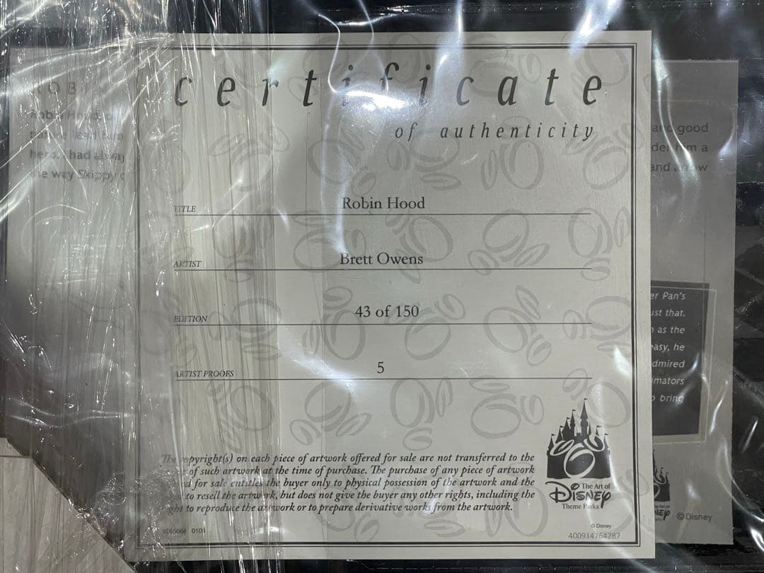 【ディズニー】ロビンフッド 複製原画 アート