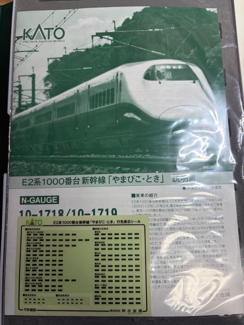 鉄道模型　Nゲージ　KATO 10-1718 E2系1000番台　やまびこ　とき