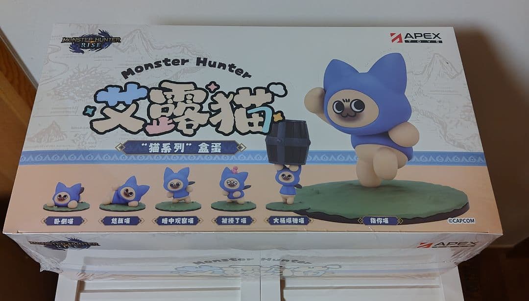 モンスターハンターライズ アイルー ブラインドボックスフィギュア 6個入りBOX