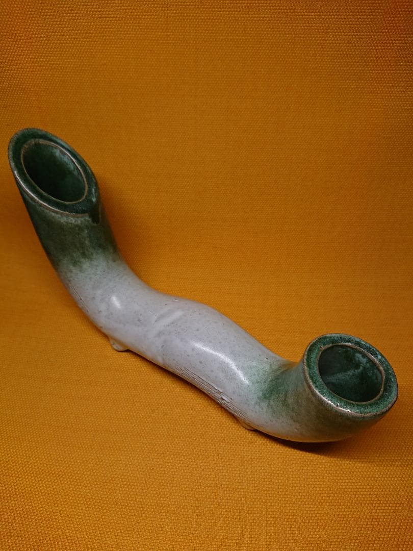 【美品】花器　陶器　華道　茶道　置物　インテリア　工芸品　美術品　A3073