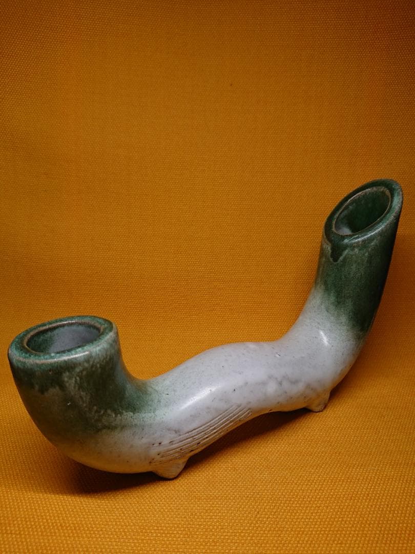 【美品】花器　陶器　華道　茶道　置物　インテリア　工芸品　美術品　A3073