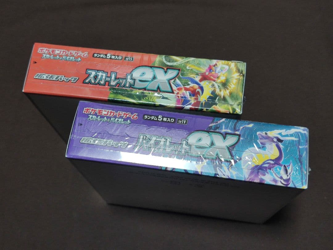 新品未開封 バイオレットex スカーレットex シュリンク付　各1Box ポケカ