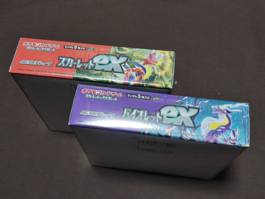 新品未開封 バイオレットex スカーレットex シュリンク付　各1Box ポケカ