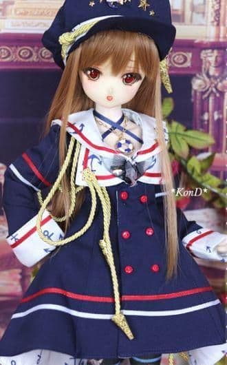WR90 BJD　1/4 ドール 衣装 人形服 紺碧 9点セット　ハンドメイ