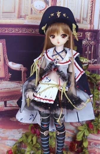 WR90 BJD　1/4 ドール 衣装 人形服 紺碧 9点セット　ハンドメイ