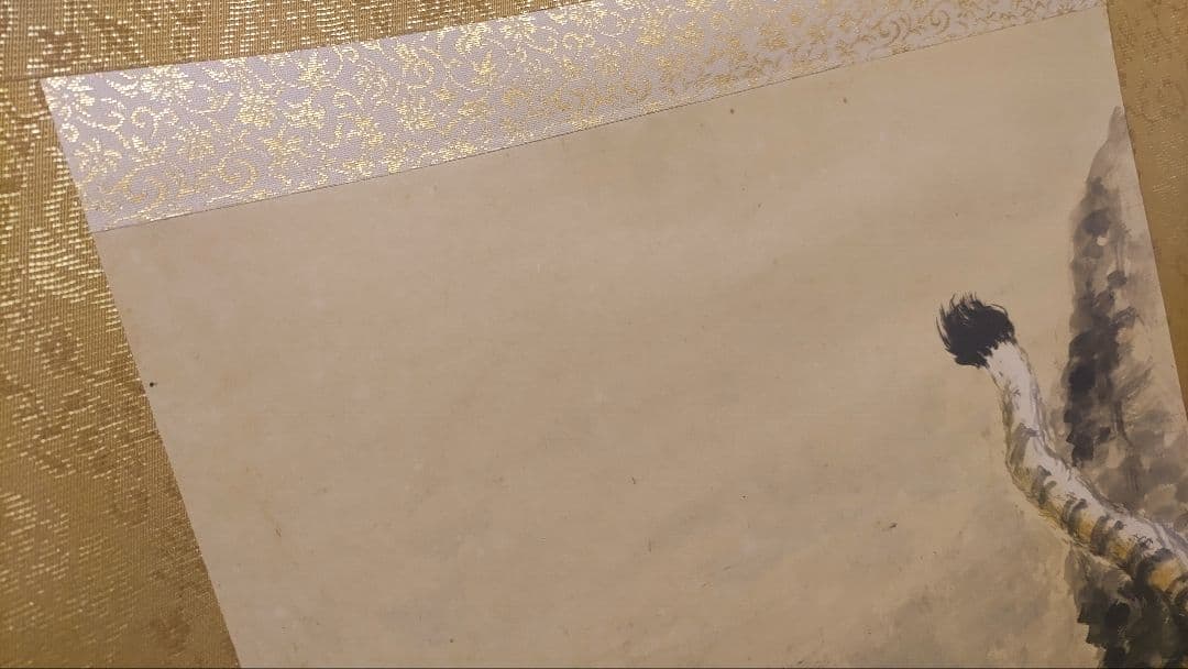 3月15日(日)出品終了@孔雀・猛虎・滝鯉 いろいろ鳥獣画の肉筆掛軸3本セット