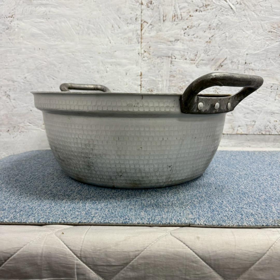 【厨房機器】 アルミ製 両手鍋 45cm 円付鍋 アルミ鍋 厨房 ⑥ A1482