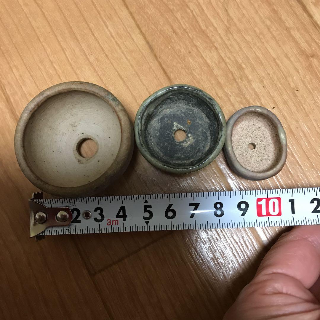 盆栽鉢　天然木花台コレクション台敷板敷台サボテン多肉植物台飾り台ミニ盆栽台鉢3個