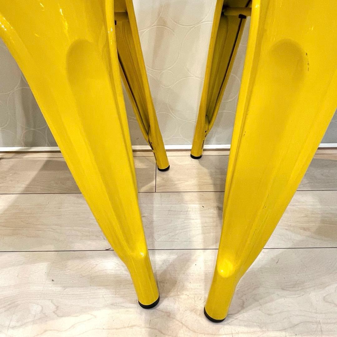 スチールチェア 木製座面 北欧 インダストリアル アームチェア レトロ 2脚