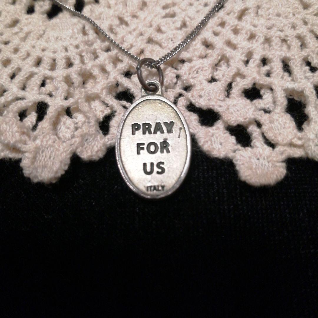 【フランス　アンティーク】アッシジの聖フランチェスコ　メダイ　　ネックレス