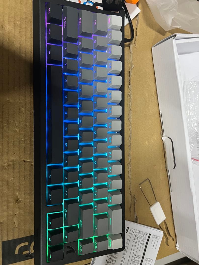 ATTACK SHARK X68HE キーボード　磁気スイッチ ダークグレー