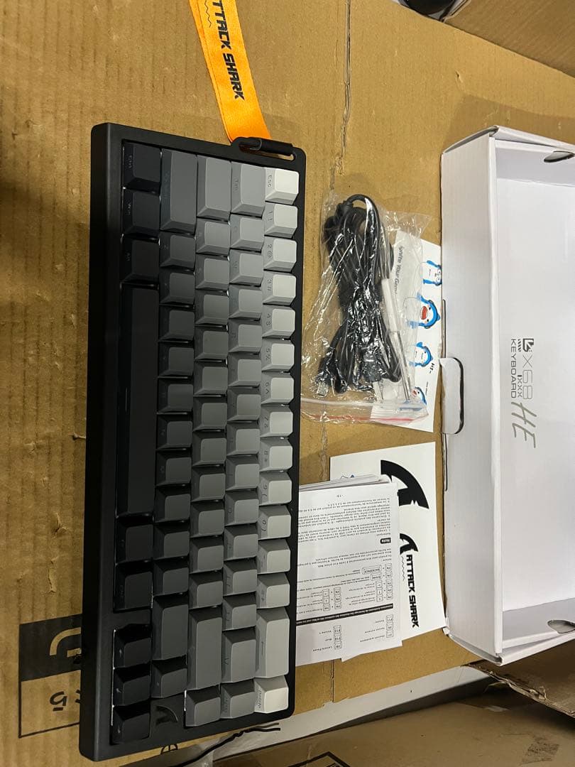 ATTACK SHARK X68HE キーボード　磁気スイッチ ダークグレー