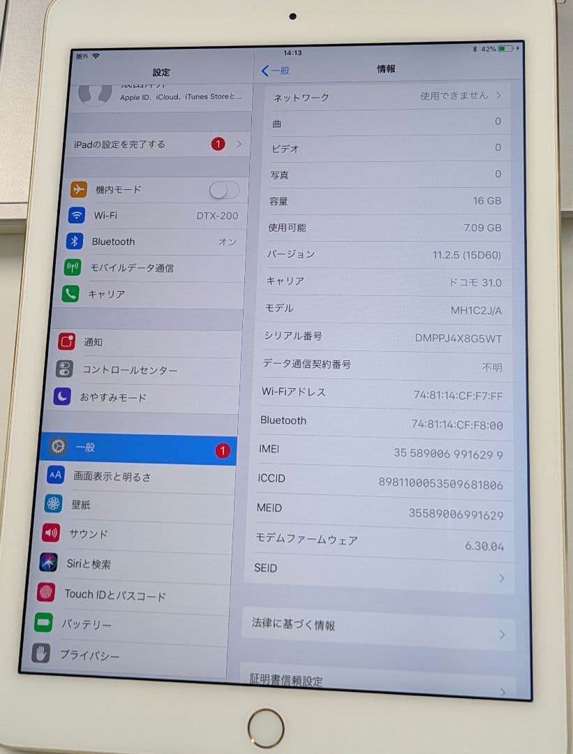Apple iPad (モデル A1567) ゴールド