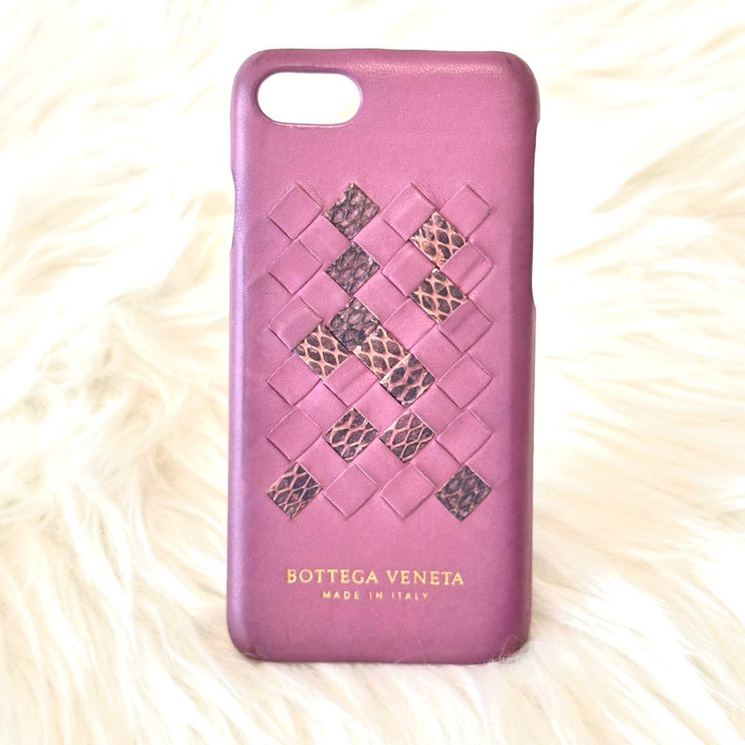 美品✨希少 ボッテガヴェネタ スマホケース イントレチャート iPhoneSE