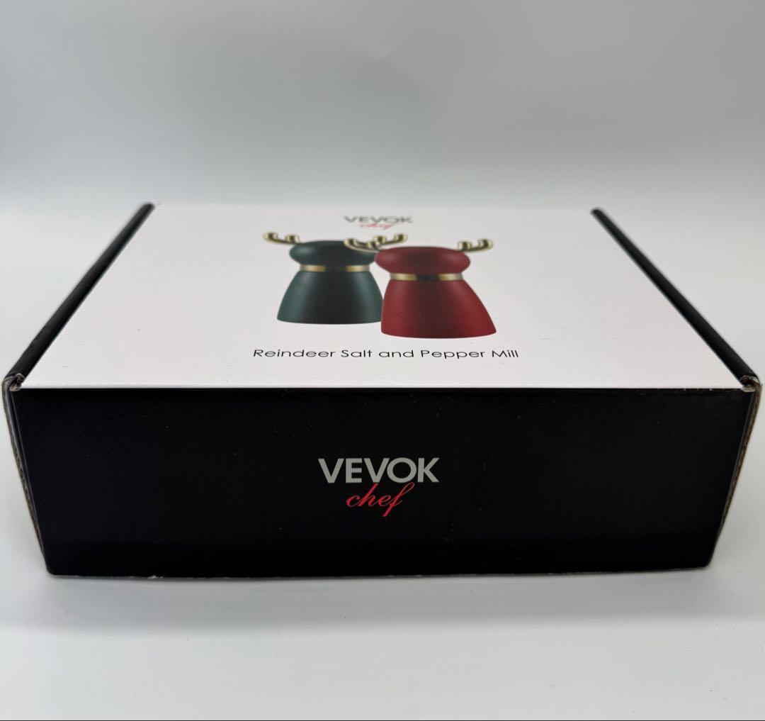 VEVOK chef ソルト&ペッパーミル クリスマストナカイ（管理No.R2）