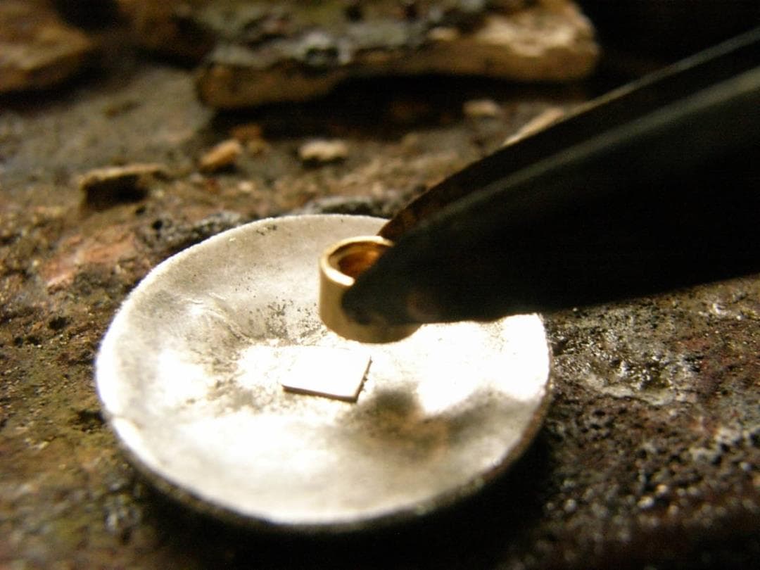 ハンドメイドシルバーコンチョ　シルバー925 　レザークラフト　髪留め