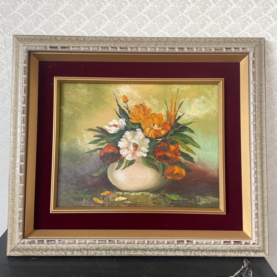 花の絵画 シルバーフレーム