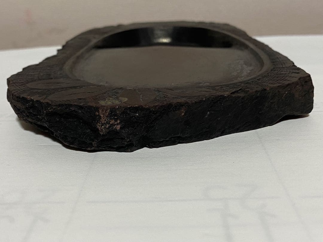 ♦時代物 赤間関硯 蓮花流水文様 古美術品 レア物 文房四宝 書道具 骨董品
