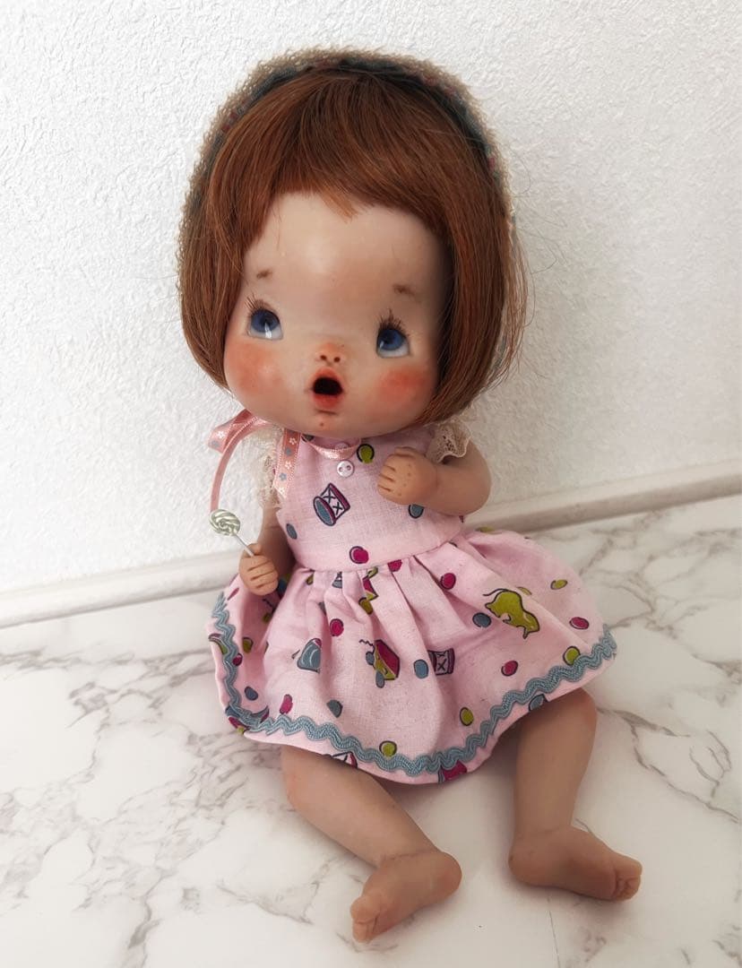 TABASAの森　作家　創作人形　グレタちゃん　人形　レトロ　ドール　サーニット