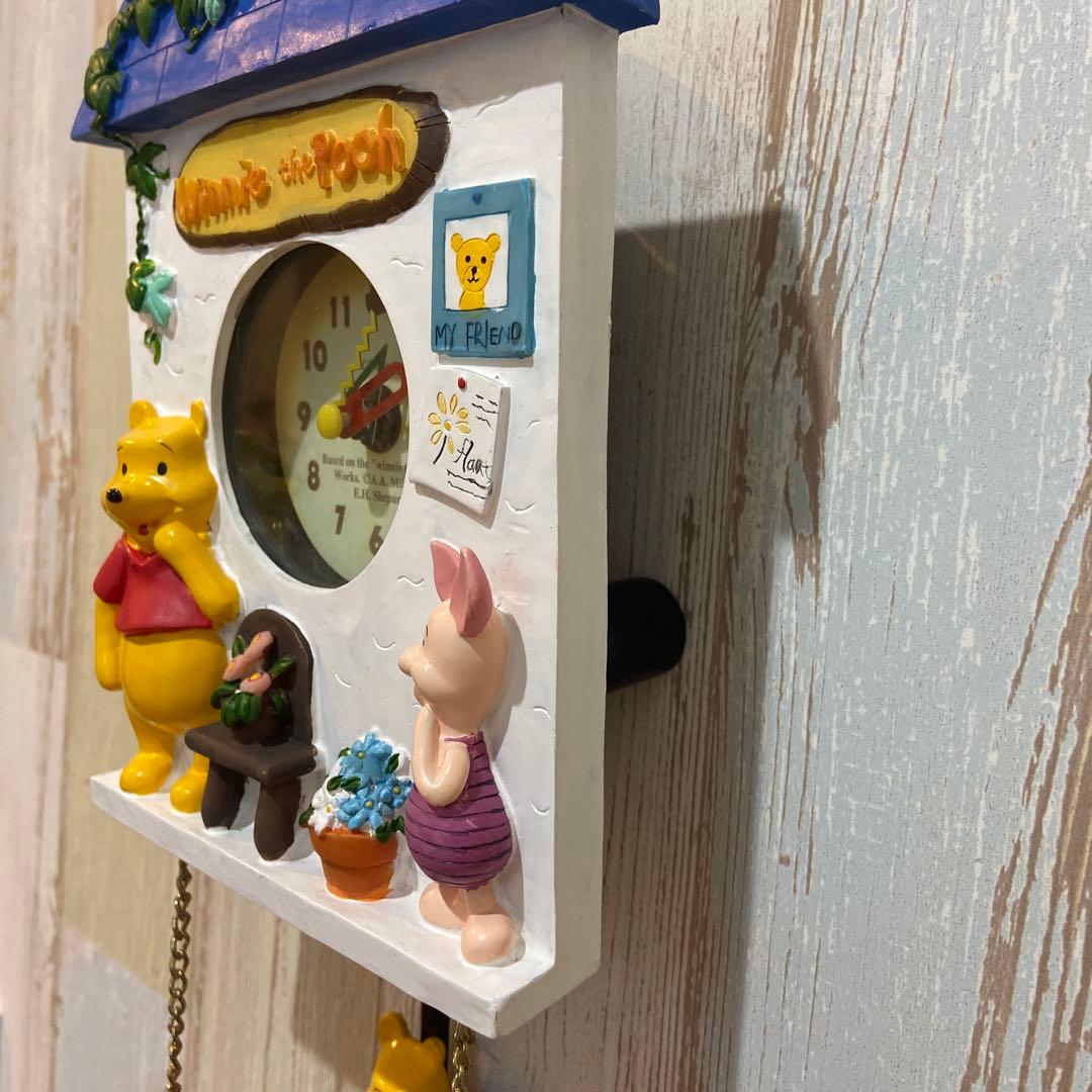 くまのプーさん 振り子時計 陶器 レア
