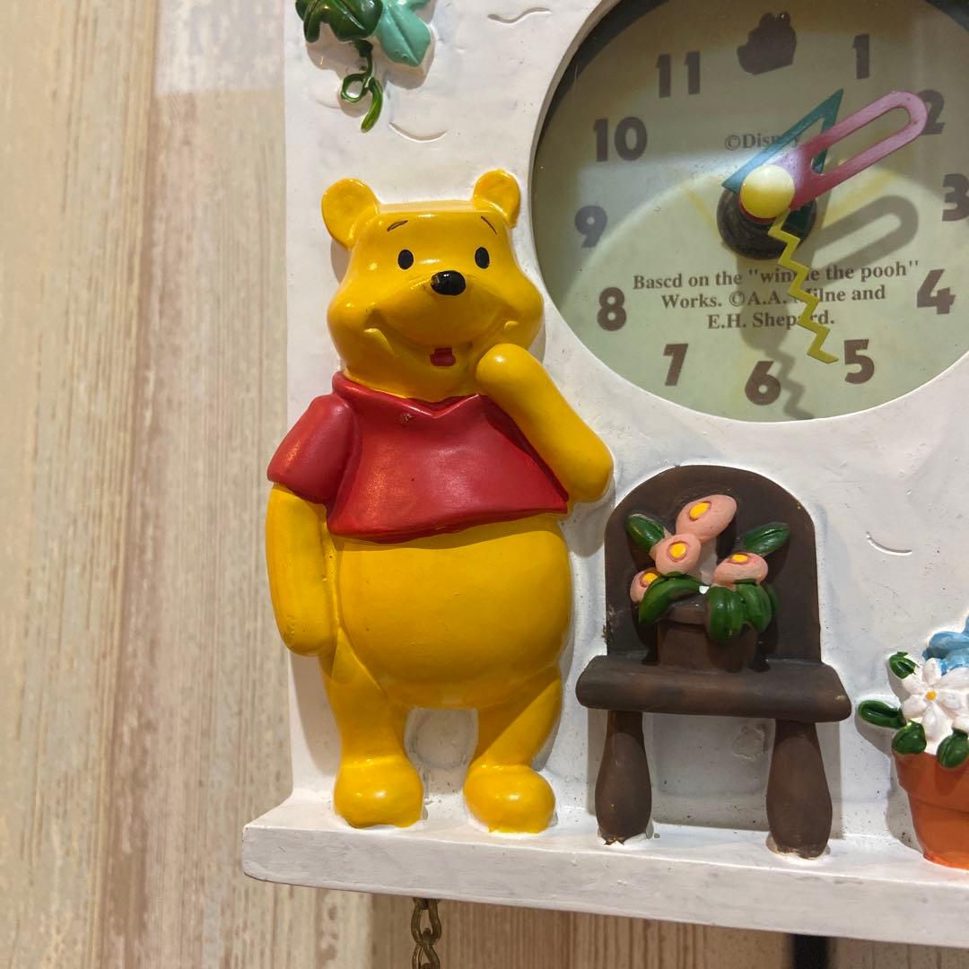 くまのプーさん 振り子時計 陶器 レア