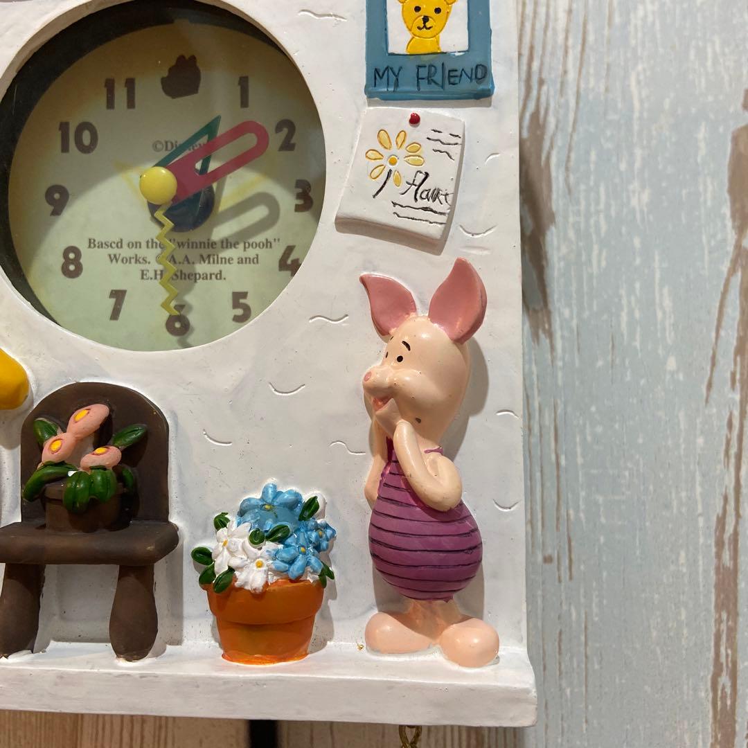 くまのプーさん 振り子時計 陶器 レア