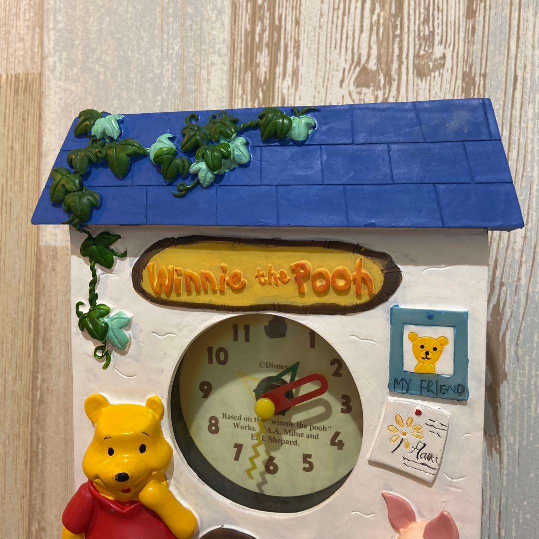 くまのプーさん 振り子時計 陶器 レア