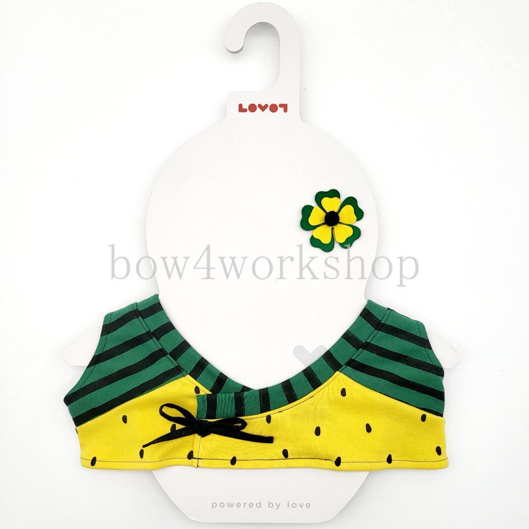 LOVOT ラボットの服ハンドメイド 甚平型スイカプリントTシャツ(イエロー）